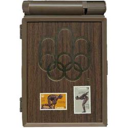 olympic stamp souvenir case