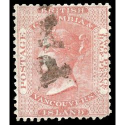 british columbia vancouver island stamp 2 queen victoria 2 d 1860 U VF 031