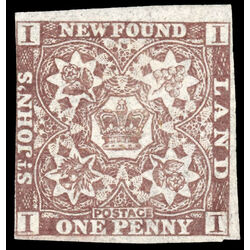 newfoundland stamp 15a pence third issue 1d 1861 M FNH 014