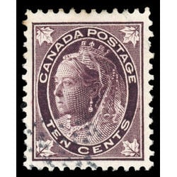 canada stamp 73 queen victoria 10 1897 U VF 043