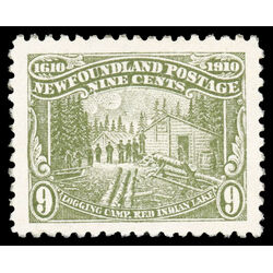 newfoundland stamp 94 logging camp 9 1910 M VFNH 022
