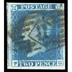great britain stamp 4 queen victoria two penny blue 2p 1841 U VF 050