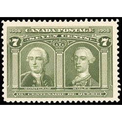 canada stamp 100 montcalm wolfe 7 1908 M VF 104