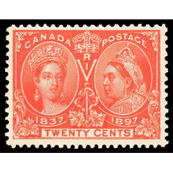 canada stamp 59 queen victoria diamond jubilee 20 1897 M F VFNH 089