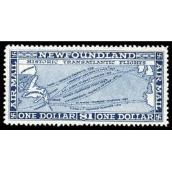 newfoundland stamp c8 historic transatlantic flights 1 00 1931 M VFNH 015