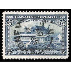 canada stamp 99 champlain s habitation 5 1908 U VF 099