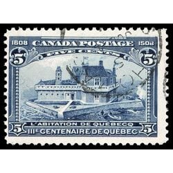 canada stamp 99 champlain s habitation 5 1908 U F VF 100