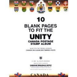 blank pages for the unity canada stamp album