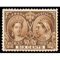 canada stamp 55 queen victoria diamond jubilee 6 1897 M VF 068