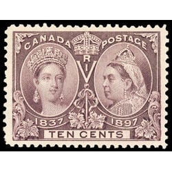 canada stamp 57 queen victoria diamond jubilee 10 1897 M XF 105