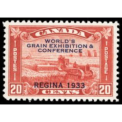 canada stamp 203 harvesting wheat overprint 20 1933 M XF 052