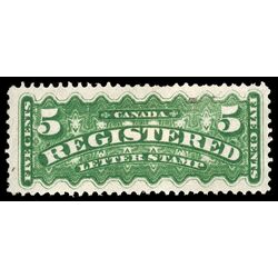 canada stamp f registration f2 registered stamp 5 1875 M VF 042