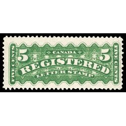 canada stamp f registration f2 registered stamp 5 1875 M F VF 043
