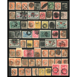 62 canada cork cancels with many better stamps