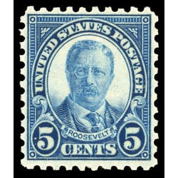 us stamp postage issues 586 roosevelt 5 1923