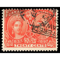 canada stamp 59 queen victoria diamond jubilee 20 1897 U VG F 092