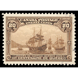 canada stamp 103 cartier s arrival 20 1908 U VF 084