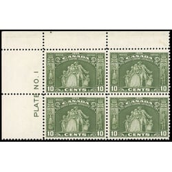 canada stamp 209 loyalists statue 10 1934 PB UL %231