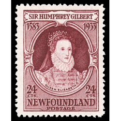 newfoundland stamp 224b queen elizabeth i 24 1933 M VF 001