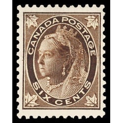canada stamp 71 queen victoria 6 1897 M F VF 064