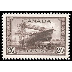 canada stamp 260 corvette 20 1942 M VFNH 024