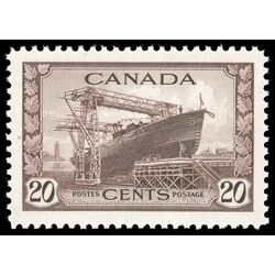 canada stamp 260 corvette 20 1942 M VFNH 025
