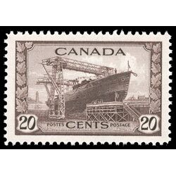 canada stamp 260 corvette 20 1942 M VFNH 026