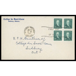 canada stamp 303 sir robert borden 3 1951 FDC BLOCK 015