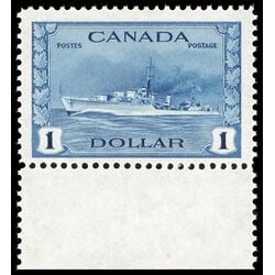 canada stamp 262 tribal class destroyer royal canadian navy 1 1942 M VFNH 053