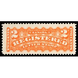 canada stamp f registration f1 registered stamp 2 1875 M VF XFNH 049