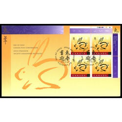 canada stamp 1767 rabbit and chinese symbol 46 1999 FDC UR