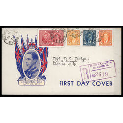 canada stamp 234 6 fdc king george vi 1937