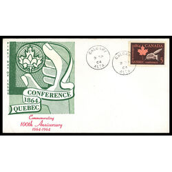canada stamp 432 quil and maple leaf 5 1964 FDC PC 021