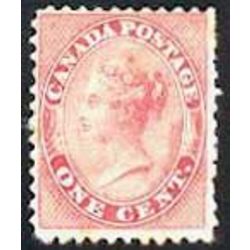 canada rare stamp 14ii pink very thick paper 1 1859