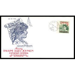 canada stamp 392 pauline johnson 5 1961 FDC PC 032