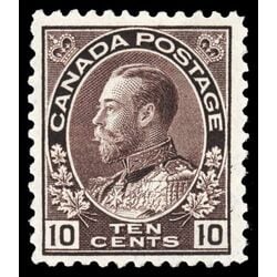 canada stamp 116 king george v 10 1912 M F VFNH 029