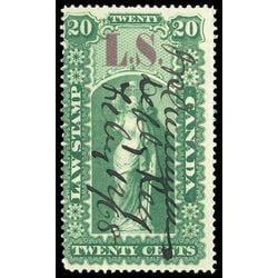 canada revenue stamp ol33a law stamps 20 1864