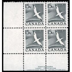 canada stamp 343ii gannet 15 1954 PB LL %234