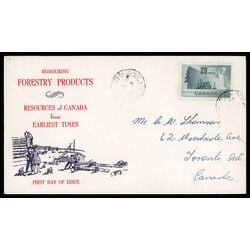 canada stamp 316 paper mill 20 1952 FDC PC 024