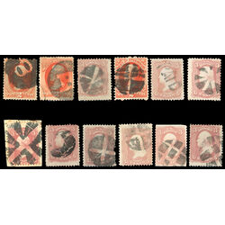 12 fancy corks on usa stamps