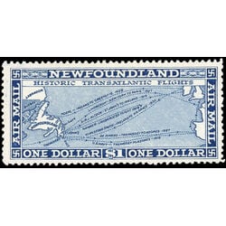 newfoundland stamp c8 historic transatlantic flights 1 00 1931 M VF 018