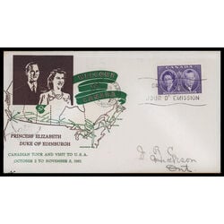 canada stamp 315 duchess and duke of edinburgh 4 1951 FDC PC 022
