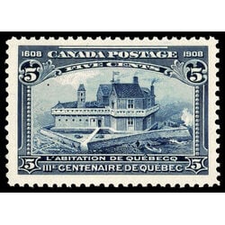 canada stamp 99 champlain s habitation 5 1908 M XFNH 102