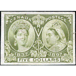 canada stamp 65p diamond jubilee proof five dollar 5 1897
