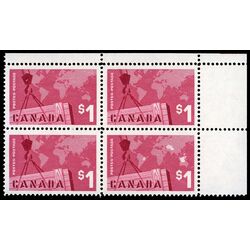 canada stamp 411 crane and map 1 1963 CB UR