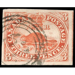 canada stamp 4 beaver 3d 1852 U XF 178