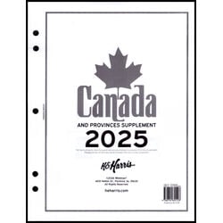 annual supplement for the harris canada stamp album 2025