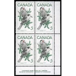 canada stamp 478 gray jays 5 1968 PB LR