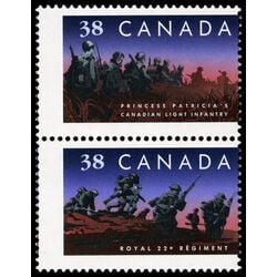 canada stamp 1250a canadian infantry regiments 1989 M NH 005