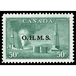 canada stamp o official o11 oil wells 50 1950 M XFNH 021
